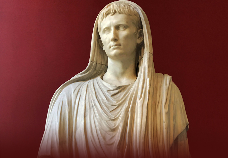 Statue of emperor Augustus, from Velletri, 1st century CE.