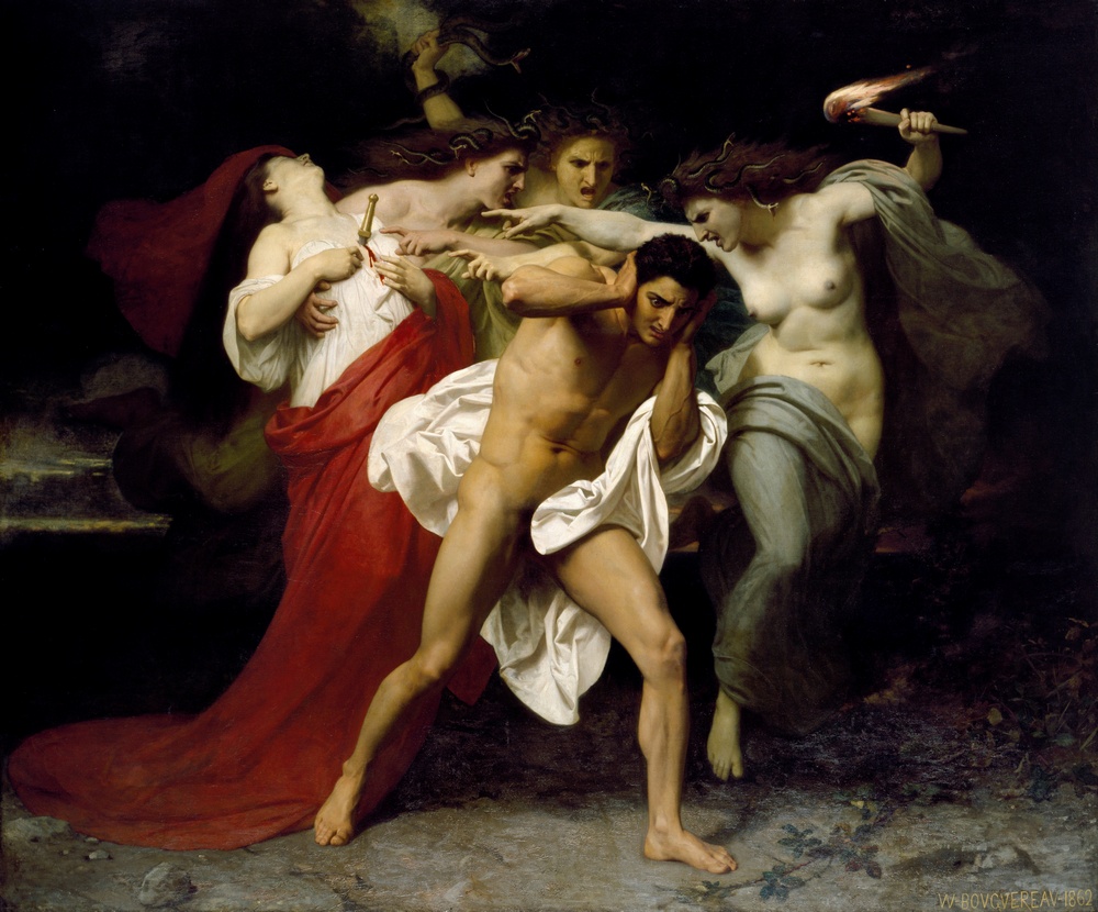 <em>Orestes Pursued by the Furies</em> (1862) by William-Adolphe Bouguereau.