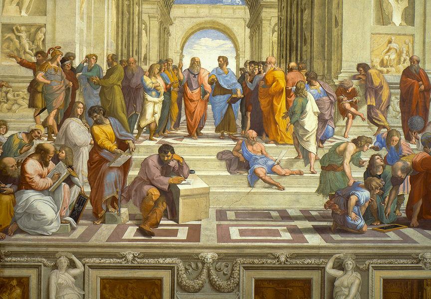 <em>The School of Athens</em> by Raphael, 1509-1511 CE.