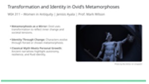 (Meeting 12) Ovid’s Metamorphosis