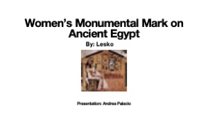 (Meeting 9) Women’s Monumental Mark