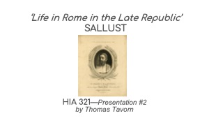 Life in Rome in the Late Republic