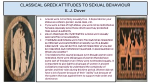 Classical Greek Attitudes To Sexual Behaviour