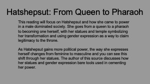 Hatshepsut: From Queen to Pharaoh